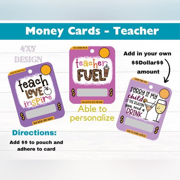 Hand Made Other - 3 for $12 ALL OCCASIONS Money Cards (Self-Adhesive) ALL OCCASIONS